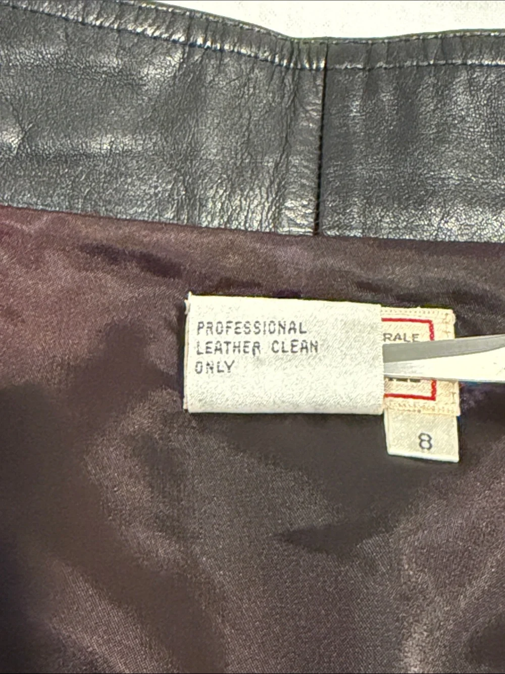 Vintage Black Leather Pencil Skirt 90s Minimalist Model Off Duty Y2K - Picture 10 of 14